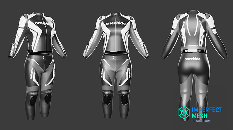 "Onehide Moto Suit – Digital Fashion Prototype"